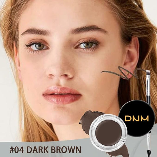 evpct Dark Brown Eyebrow Powder Pomade Gel Shaper Makeup Kit with Dual-ended Brush, Eyebrow Stencil Kit for Women Shaping, Eye Brow Pomade Stencil Shaper Tinting kits for Women Long Lasting Waterproof