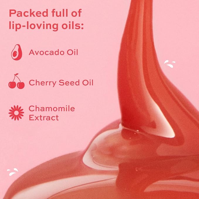 Revolution Beauty, Juicy Peptide Lip Balm, Hydrating & Plumping Lip Balm with Sheer Color, Infused with Vitamin E & Peptides, Pink Strawberry, 0.27 Fl. Oz