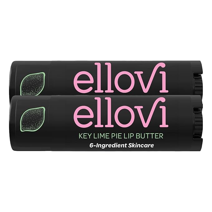 Natural Lip Butter Lip Balm - Key Lime - Pure Enough to Eat - Made With Just 6 Vegan Ingredients - Moisturizing Lip Care for All Day Hydration (2-Pack)
