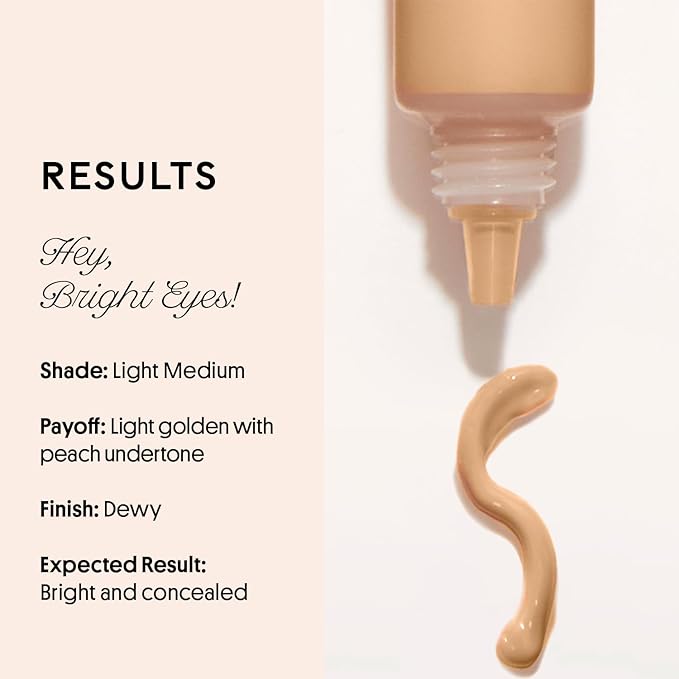 Winky Lux Peeper Perfect Under Eye Concealer, Makeup & Eye Brightener, Full Coverage Concealer for Dark Circles, Color Corrector & Eye Primer, With Collagen, Hyaluronic Acid & Vitamin E (Light Medium)