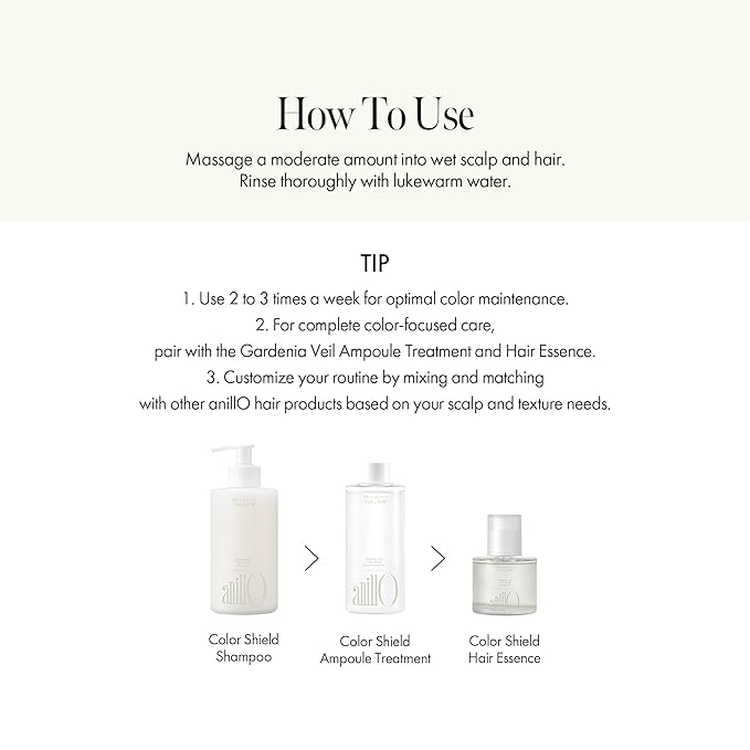 Gardenia Veil Color Shield Shampoo – Color-Treated Hair Care with Vegan Collagen, Protein Complex & White Bloom – Shine Enhancing, Damage Repair, Sulfate & Silicone-Free – 300ml / 10.1 fl oz