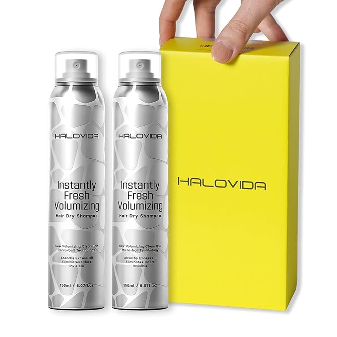 Dry Shampoo for Women, Dry Scalp Shampoo Spray for Dark Hair Leaves No White Residue, Absorb Oils, Volumizing & Refresh Hair for 72 Hours, 5.07 Fl Oz((Pack of 2)