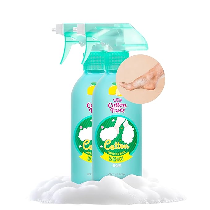 Cotton Foot - Foot Shampoo Soap (Lemon, 13fl oz*2, Pack of 2) - Refreshing Cleanse Spray, Deodorizing Foot Care Wash. Foaming Wash, Easy to Use