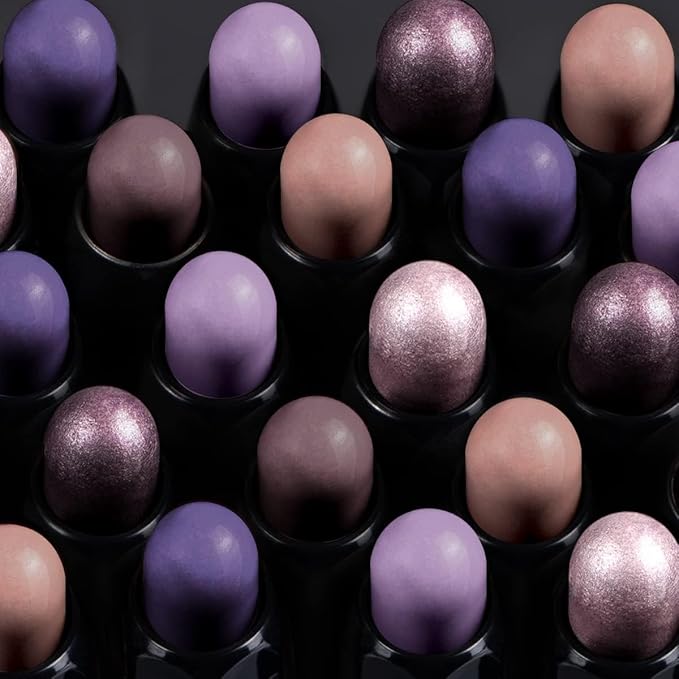 Purple Eyeshadow Stick Makeup 6PCS Set, Metallic Shimmer Matte Cream Eye Shadow Palette Brightener Pencil Crayon - BLUEBERRY