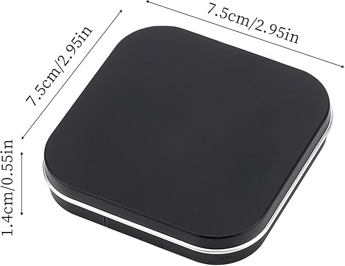 NICENEEDED 2 Pcs Empty Eyeshadow Palettes, 8 Grids Blush Pallet Makeup, DIY Eye Shadow Pigment Holder Case Refillable Cosmetic Sample Makeup Storage Box for Women