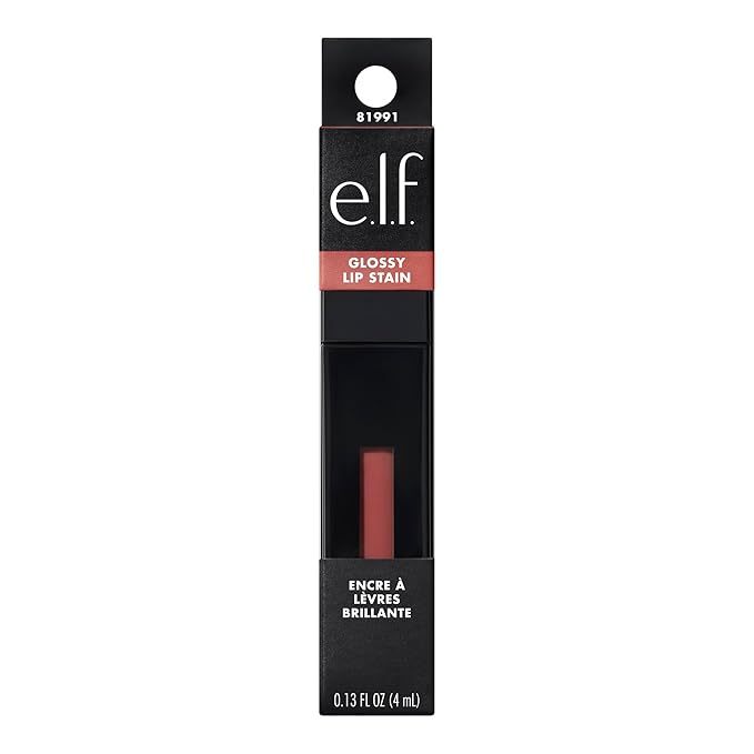 e.l.f. Glossy Lip Stain, Long-Lasting, Lightweight Lip Stain For A Sheer Pop Of Color & Subtle Gloss Finish, Vegan & Cruelty-Free, Rosa Rizzin'