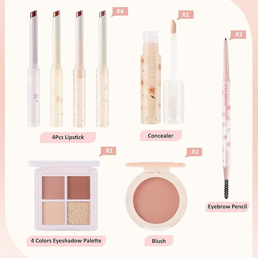 Makeup Kit for Women Full Kit Multipurpose Makeup Sets Gifts,include Lip Gloss,Blush,Eyebrow Pencil,Eyeshadow Palette，Concealer
