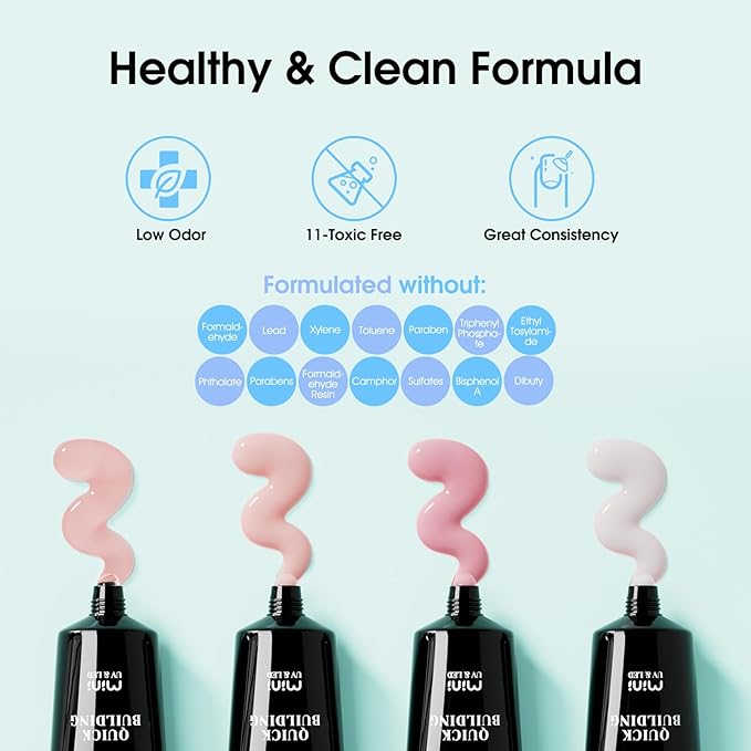 ROSALIND Poly Nail Gel Kit -12 Colors + Nail Art Accessories Kit Summer Neon Poly Nails Gel Kit Starter Kit With Slip Solution Pro Bright Colors Nail Extensions Gel Set with Mini UV Lamp