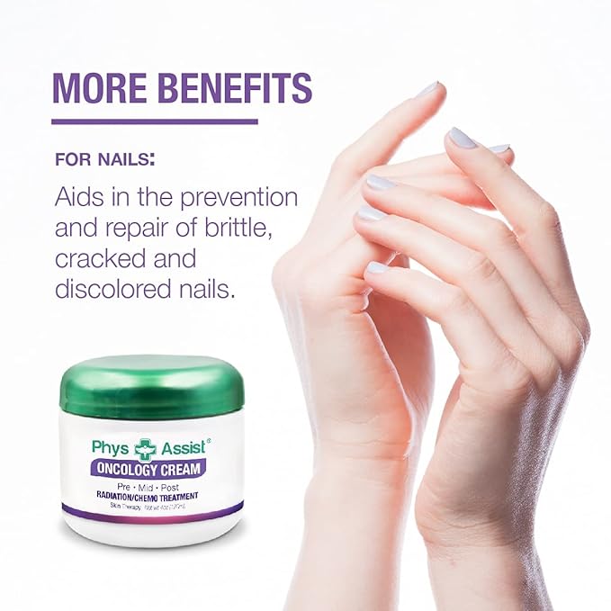 PhysAssist Oncology Cream 4 oz plus Lip Balm. Hydrates and Pampers Stressed skin. Made with a blend of natural Botanicals. Clinically Tested, Non Irritant.