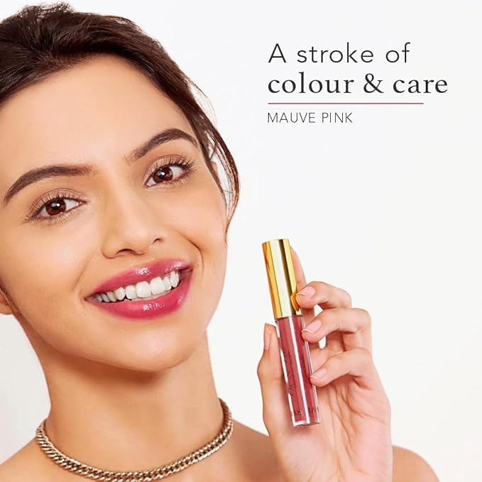 Oh-So-Luxe Liquid Tinted Lip Balm, Hydrating & Nourishing Tinted Lip Oil for dry dark lips, results in Soft & Glowing Lips, Moisturizing, Non-Sticky Mauve Pink Shade - 0.10 Fl Oz - RAS LUXURY OILS