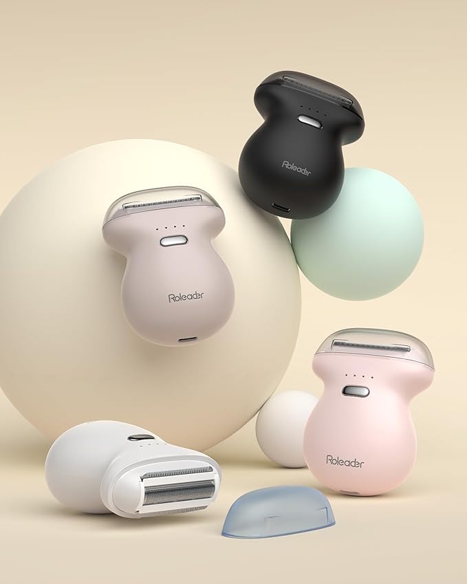 Mini Electric Shaver for Women, Rechargeable Travel-Sized Body Hair Trimmer, Palm-Perfect Hair Removal Razor with LED Display, Waterproof Wet/Dry Use Type-C Charging, On-The-Go Black