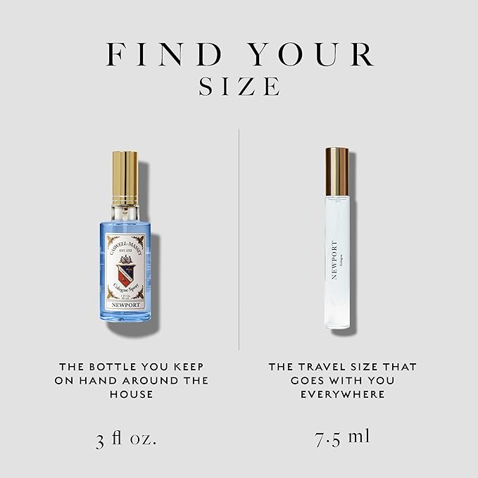 Caswell-Massey Gold Cap Newport Cologne Spray, Scents of Sandalwood, Cedar & Citrus, Fragrance For Men, Made In The USA, 3 Oz