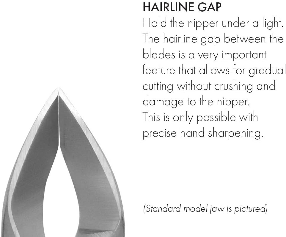 GERMANIKURE Tapered Professional Cuticle Trimmer - 1/4 Quarterl Jaw Nipper - Ethically Made in Germany - FINOX Stainless Steel Sharp Cuticle Remover in Leather Case – Manicure Tool, r153, 3mm