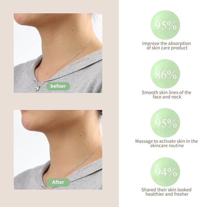 Ms.W Facial Massager for Women, Portable Facial Massager for Skin Care, Electric Facial Massage Kit, 45 ± 5℃ Heating and 3 Massage Modes-* (Green)