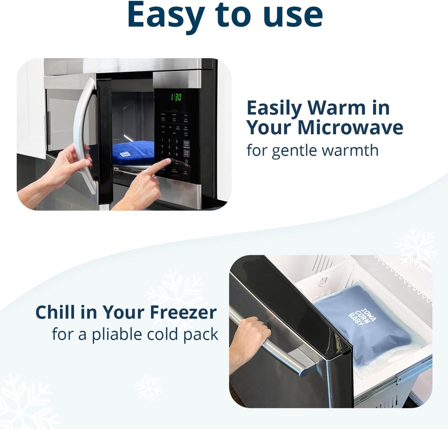 Microwave Heating Pad (with Removable Cover) – Weighted Microwavable Moist Heat Therapy Pad for Back, Neck, Shoulders, and Cramps – Portable, Reusable Cold or Warm Compress, 10" x 7", 2.5lbs