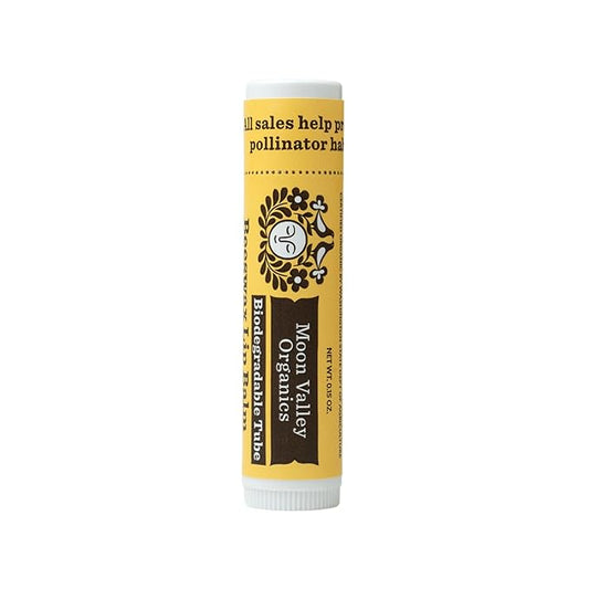 Moon Valley Organics Beeswax Lip Balm for Moisturizing Lips and Cuticles (SWEET HONEY, 1-Pack)