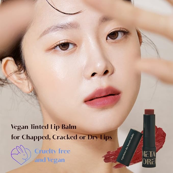 METAFORET Vegan Tinted Lip Balm 0.12oz 3.5g Experience Softer, More Radiant Lips with Lip Tint Butter Balm - Moisturizing, Tinted, and Perfect for Lip Care and Lip Glow (#04 Red Velvet)
