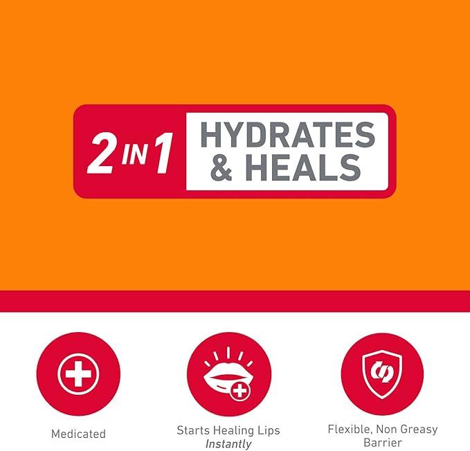 O'Keeffe's Medicated Lip Repair Seal & Heal Lip Protectant, Stick, (Pack of 2)