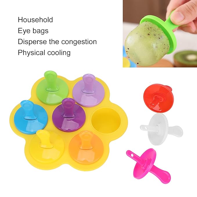 Cube Ice Roller, Reusable Silicone Ice Tray Fine Lines Removal Facial Beauty Ice Roller Skin Care Tools for Face Eyes Lubricate the Skin(yellow)