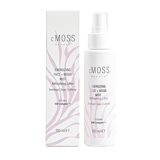 Sea Moss Infused Face and Mood Lifting Mist with Real Amethyst, Caffeine, Sage, and Hyaluronic Acid to Tighten, Brighten Skin and Calm Emotions