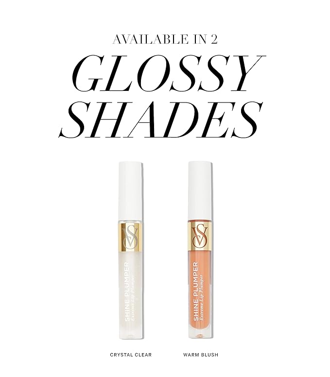 Victoria's Secret Shine Plumper Extreme Lip Plumper in Warm Blush, Plumping Lip Gloss for Women with Marine Collagen Microspheres, Lip Treatment