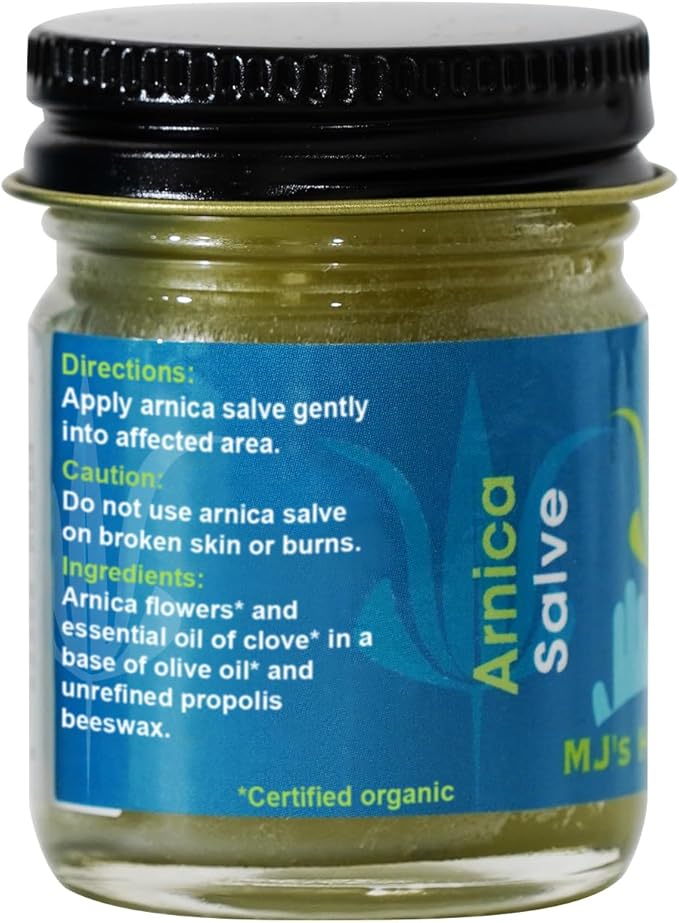 MJ's Herbals Arnica Salve | Maximum Strength, | Fantastic Massage & After Yoga Balm | No Parabens, No Synthetics (4 oz)