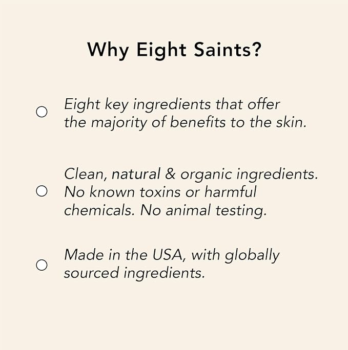 Eight Saints Firm Intentions Anti Aging Neck Cream, Natural & Organic, For Firming Skin and Reducing Wrinkles, 2 Ounces