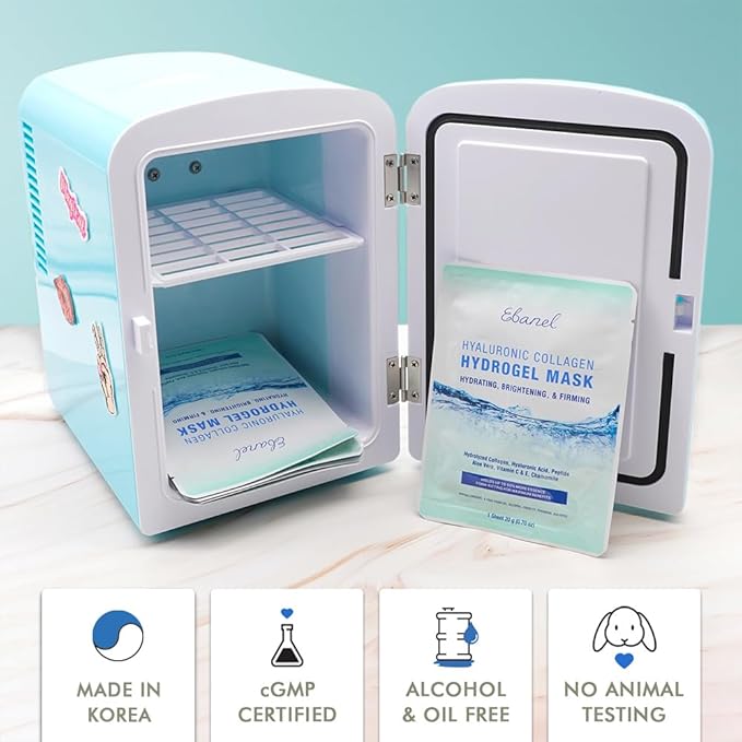 Ebanel 10 Pack Hydrogel Collagen Face Mask with Hyaluronic Acid, Vitamin C, Peptide, Aloe, Instant Brightening Hydrating Face Masks Skincare Korean Sheet Mask, Skin Firming, Lifting Anti Aging Masks