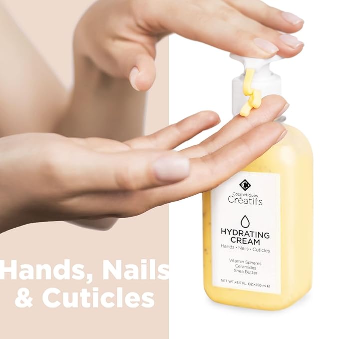 Moisturizing Hand Cream for Dry, Cracked Hands, Nails and Cuticles - 8.5 fl. oz. - Anti-Aging Skin Moisturizer with Vitamin E, Shea Butter, and Ceramides