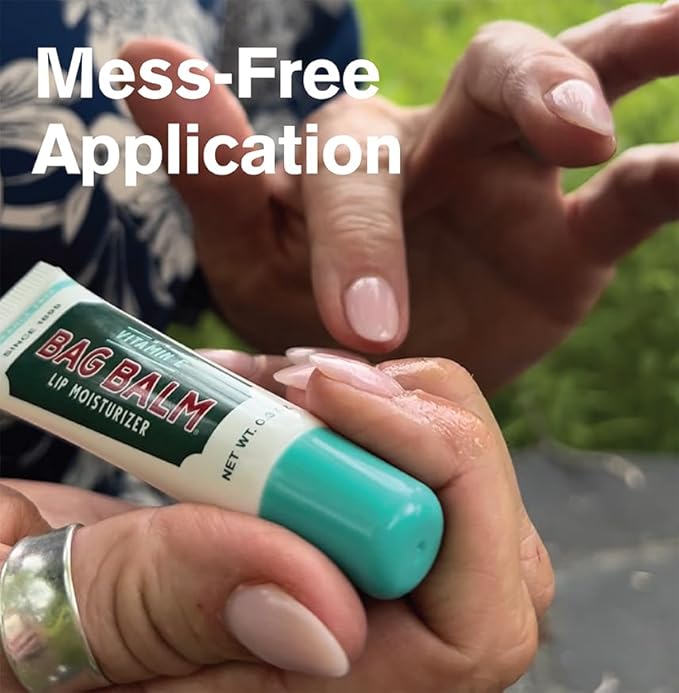 Vermont's Original Bag Balm Fragrance Free Lip Balm with Vitamin E | Pack of 4 0.3oz Tubes