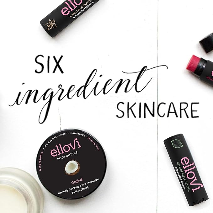 Natural Lip Butter Lip Balm - Key Lime - Pure Enough to Eat - Made With Just 6 Vegan Ingredients - Moisturizing Lip Care for All Day Hydration (3-Pack)