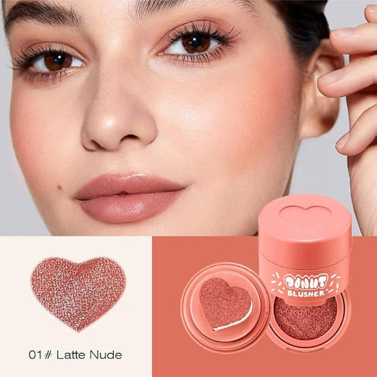 Stamp Liquid Blush Stamp Blush with Heart Shaped Applicator Natural Long Lasting Blush, Light and Airy Makeup for Women (1)