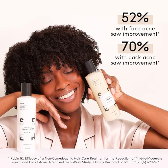 SEEN Conditioner Eco-Refill, Fragrance Free - Non-Comedogenic & Sulfate-Free Hair Conditioner- Dermatologist-Developed - Safe for Sensitive & Acne Prone Skin