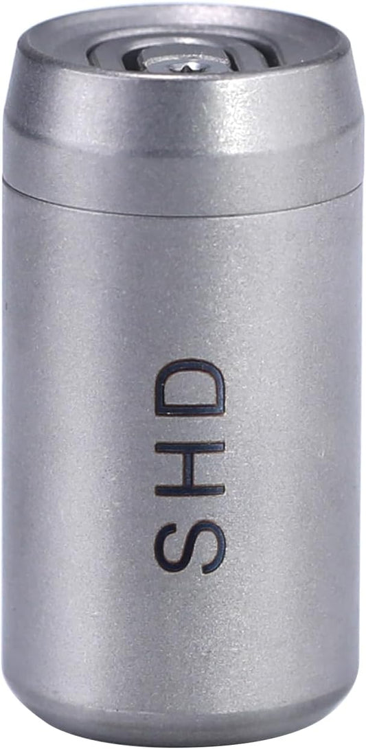 SHD Pill Holder Keychain,Titanium Waterproof Mini Pill Case Container,Portable Small Pill Box for Outdoor Travel Camping