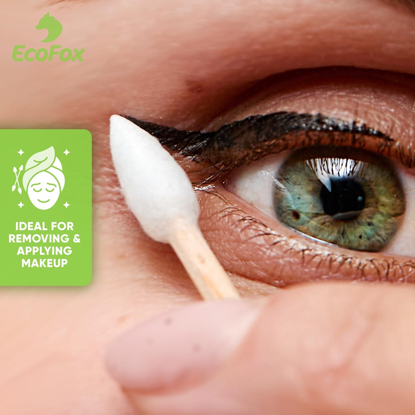 Precision Tip Cotton Swabs 500 Count | Organic & Biodegradable Pointed Cotton Buds | 100% Eco-Friendly & Natural | Perfect for Nails & Makeup, Fine Cleaning, Arts & Crafts