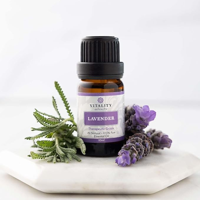 Vitality Extracts Lavender Essential Oil - Natural Calm, Stress Relief, Skin Care, Rest & Relaxation, Fresh Scent, Undiluted