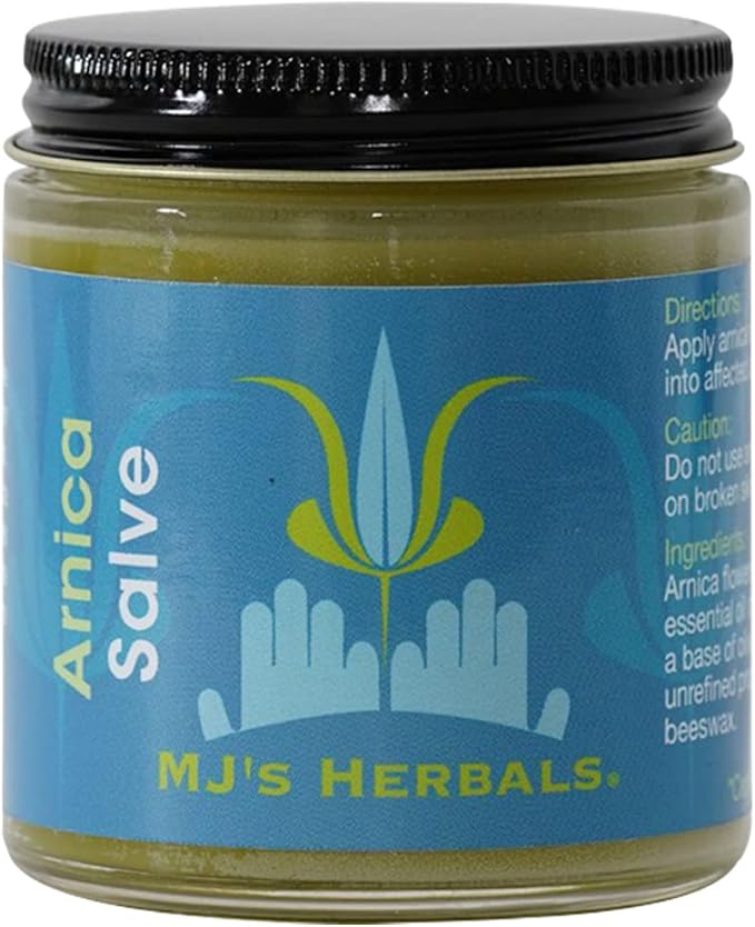 MJ's Herbals Arnica Salve | Maximum Strength, | Fantastic Massage & After Yoga Balm | No Parabens, No Synthetics (4 oz)