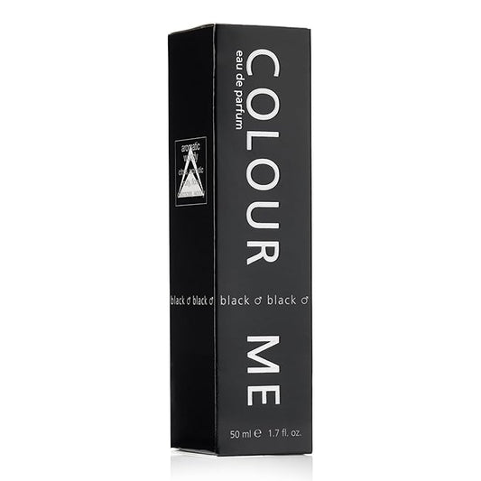 COLOUR ME Milton-Lloyd Black Homme - Eau de Parfum - Long Lasting Perfume for Men - Vanilla, Sandalwood Cologne for Men - Woody Men's Cologne - 1.7 oz