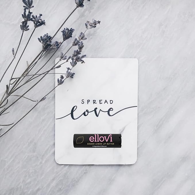 Natural Lip Butter Lip Balm - Ginger Lemon - Pure Enough to Eat - Made With Just 6 Vegan Ingredients - 100% Natural & Organic Moisturizing Lip Care for All Day Hydration (Single)