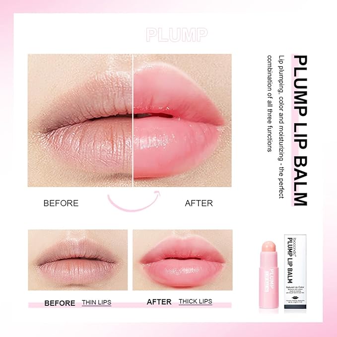 Plumping Lip Balm - Tinted Lip Balm Plumper - Enhancing & Hydrating Lip Moisturizer Fade Lip Lines Lip Care 0.17Oz/4.8g - 01 MAUVE WHIP