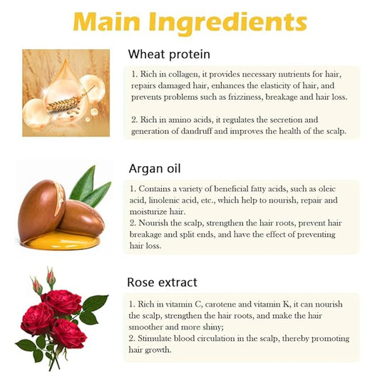 Moroccan Hair Treatment Masks, Hydrating Argan Oil Hair Mask, Collagen Hair Treatment, Deep Conditioning Hair Mask for Dry Damaged Hair