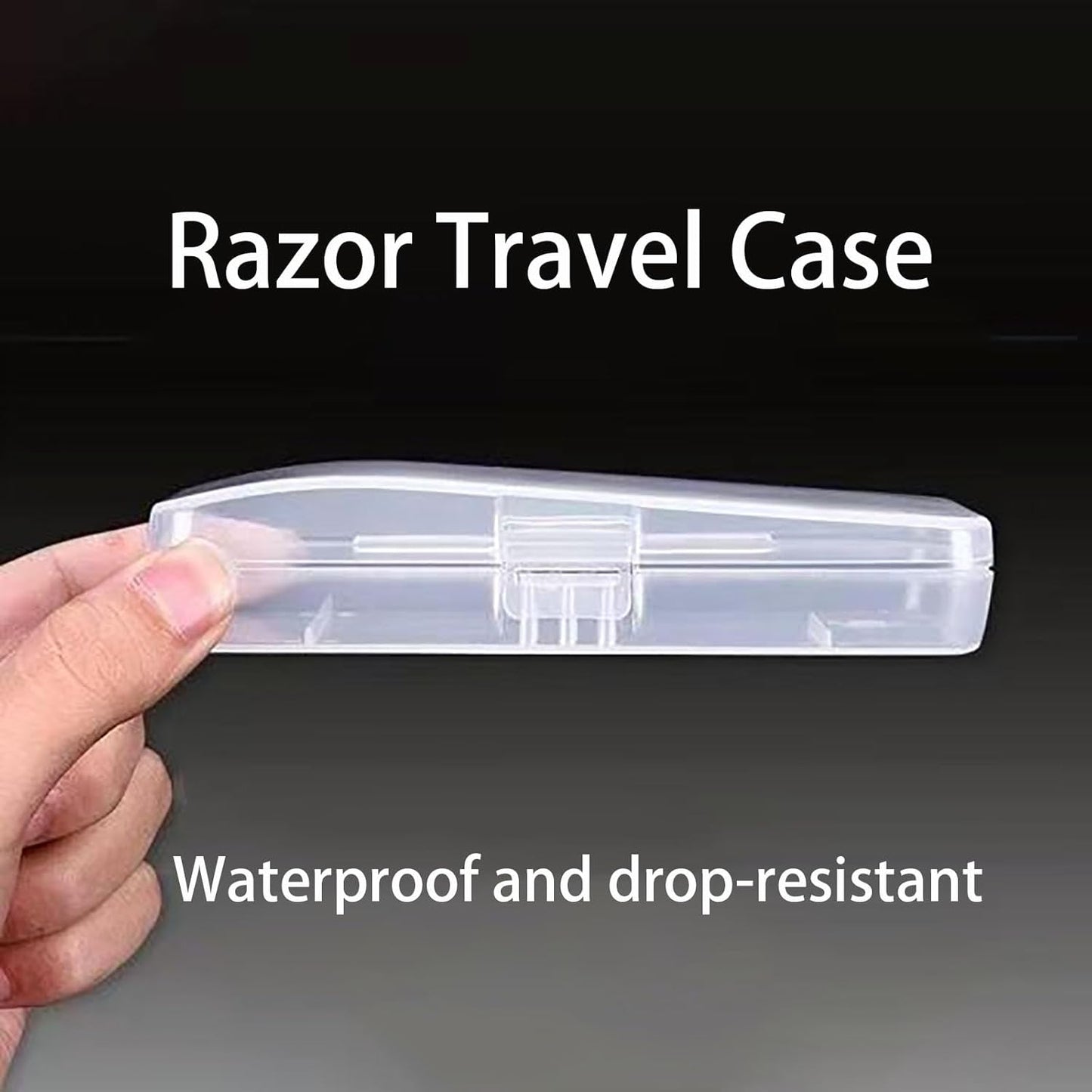 Transparent Razor Storage Case for Amazon Basics,Durable Travel Box for Razor and Accessories, Ideal for Men’s Shaving Kits