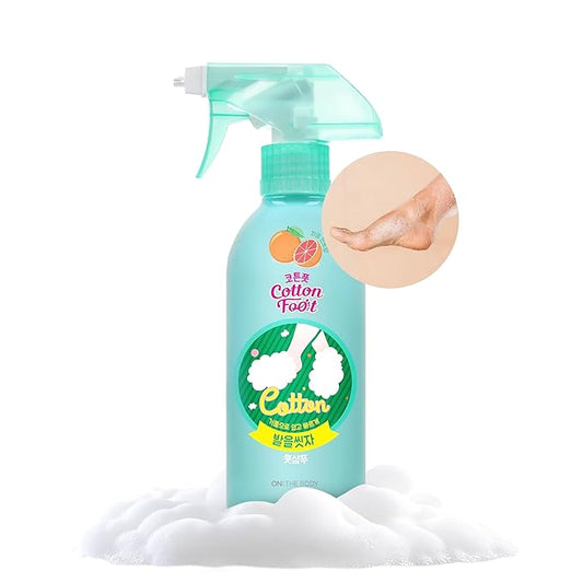 Cotton Foot - Foot Shampoo Soap (Grapefruit, 13fl oz) - Refreshing Cleanse Spray, Deodorizing Foot Care Wash. Foaming Wash, Easy to Use