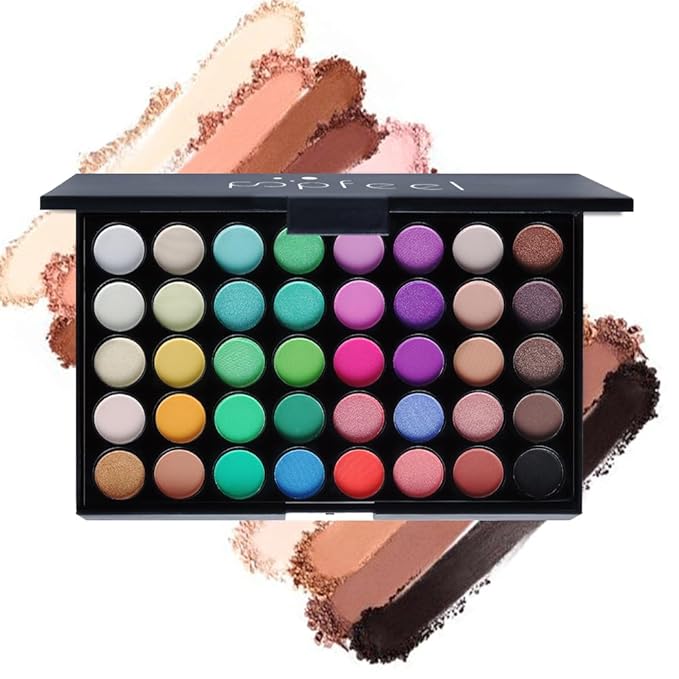 Makeup Kit for Women, Eyeshadow Makeup Gift Set for Teen Girls, Eyebrow Eye Shadow Makeup Kit with 40 Colors Eyeshadow Palette, Mascara, Eyeliner, Eye Brow Pencil, Eye Brush