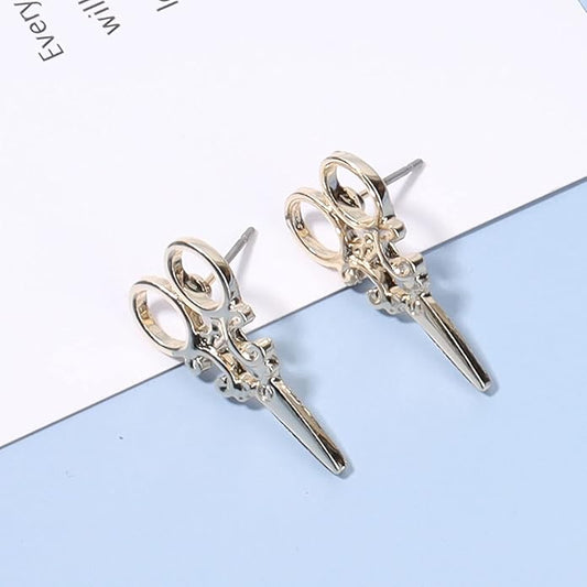 Punk Scissors Stud Earrings Gold Barber Earrings Minimalist Petite Earrings Personalized Earrings for Women and Girls Hair Stylist Gifts