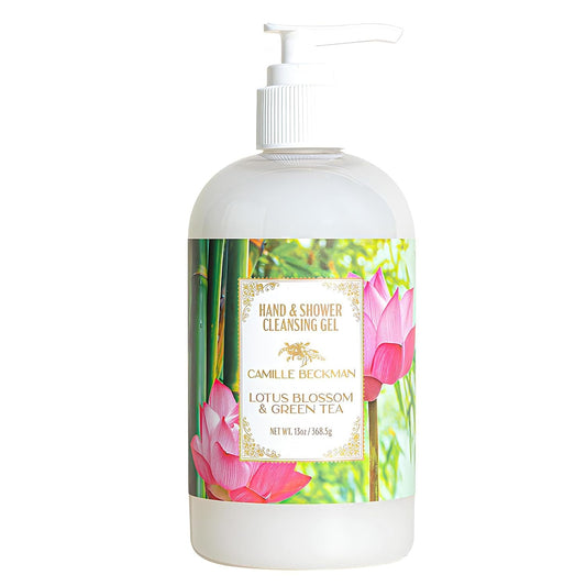 Camille Beckman Hand and Shower Cleansing Gel (Lotus Blossom & Green Tea, 13 oz)