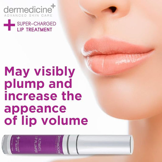 Ultimate Lip Plumper Super-Charged Lip Treatment w/Peptides, Vitamin E & Hyaluronic Spheres | May Enhances and Boost Lips for a Plumper Appearance 0.25 fl oz / 7.5ml