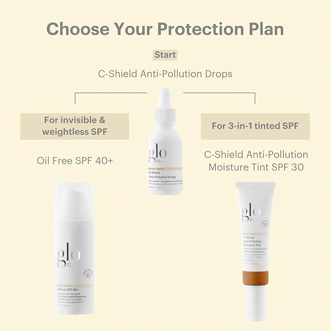 Glo Skin Beauty C-Shield Anti-Pollution Moisture Tint - Tinted Moisturizer With SPF 30 for Face, Broad Spectrum Protection & Vitamin C, 1.7 Oz (2N-Light)