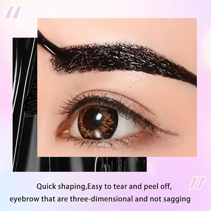 Peel Off Tattoo Brow Tint Gel - 2pcs Light Brown Eyebrow Kit, Waterproof, Transfer-Proof & Sweatproof, Quick Peel Formula for Natural Fuller Brows, Mother’s Day Gifts for Women All Skin Types