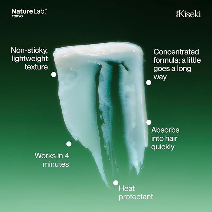 NatureLab.TOKYO Kiseki Molecular Repair Leave-In Hair Masque – Deep Conditioning Treatment to Restore, Strengthen & Bond Damaged Hair – Repair Split Ends, Add Shine & Smoothness – 1.7 Fl Oz